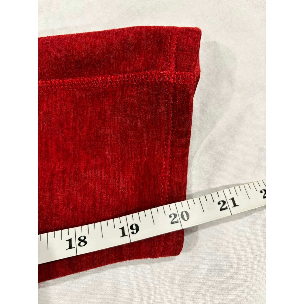The North‎ Face Mens XL Red Heathered Quarter Zip Fleece Pullover Chest Pocket - Picture 9 of 10